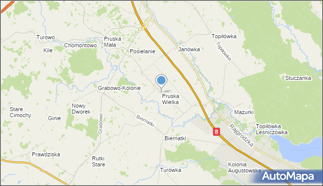 mapa Pruska Wielka, Pruska Wielka na mapie Targeo